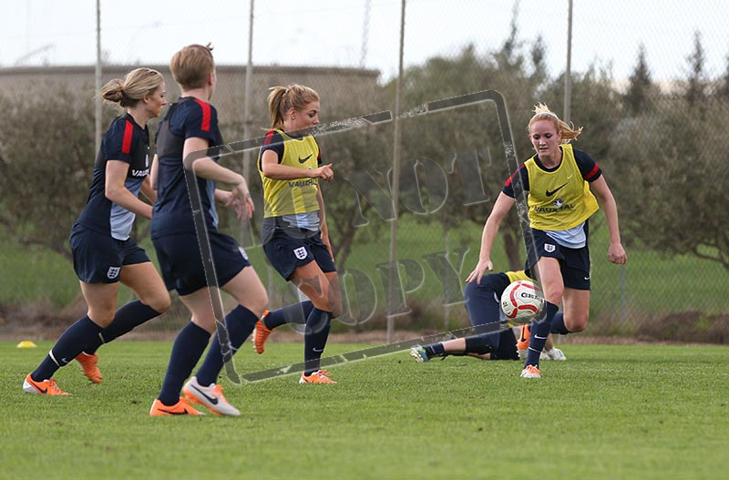 England training in Cyprus Cup 2014.